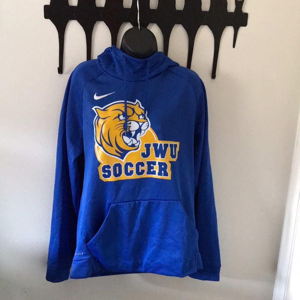 Blue Johnson & Wales Nike Soccer hoodie